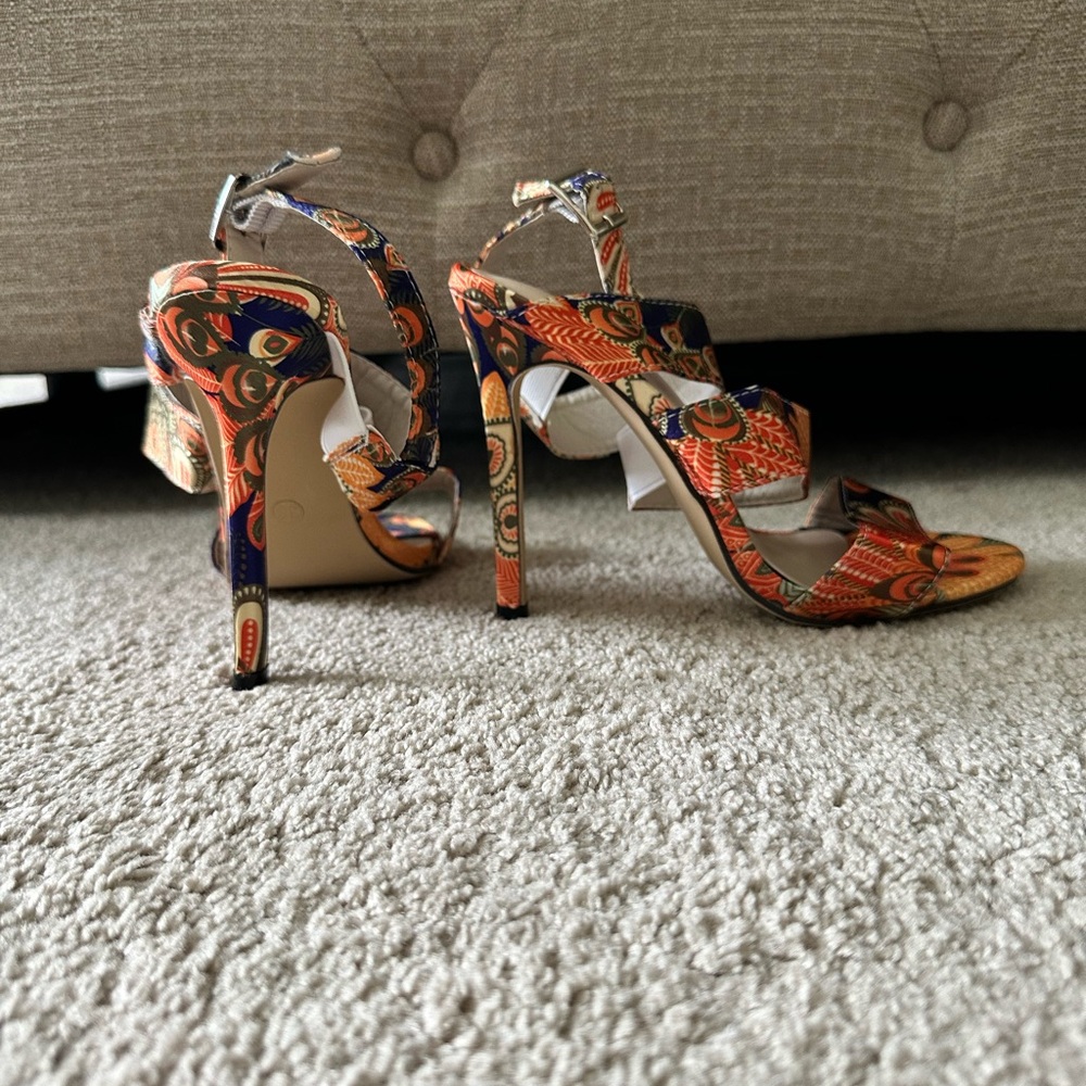 Multicolor Strappy Heels